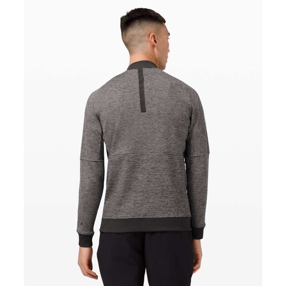 Lululemon Textured Tech Bomber Jacket.Graphite Gray/Vapor.Men. Sz S - Picture 2 of 16